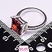 Weina Created Princess Cut Garnet Silver Filled Filled Fashion Ring Size 5 6 7 8 9 10 11 12 PR37