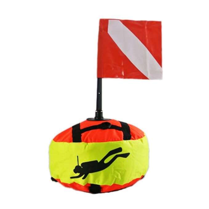 Nava New Scuba Diving Bright Color Buoy Inflatable Diver Down Flag