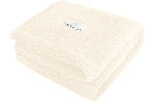 PETHUR Waterproof Dog Blankets for Small Dogs, Small Cat Blankets for Indoor Cats, Soft Sherpa Puppy Blanket Washable, Pet Throw Blanket for Couch, 20"x30", Beige