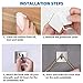 TISHOT Adhesive Hooks, Rope Towel Hanger with Stainless Steel Super Powerful Stick On Hooks for Home, Kitchen, Bathroom, Heavy Duty Wall Mount Coat Hanging Rack - (4 Pack)