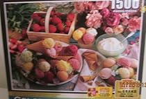 Colorluxe 1500 Piece Puzzle - Variety of Ice Creams With Strawberries and Roses by Lafayette Puzzle Factory