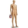 Topmaster Skin Male Mannequin - Premium Quality Construction, Detailed Dimensions for Realistic Proportions, Durable and Stable Design, Versatile Clothing Display, Sleek and Sophisticated Appearance