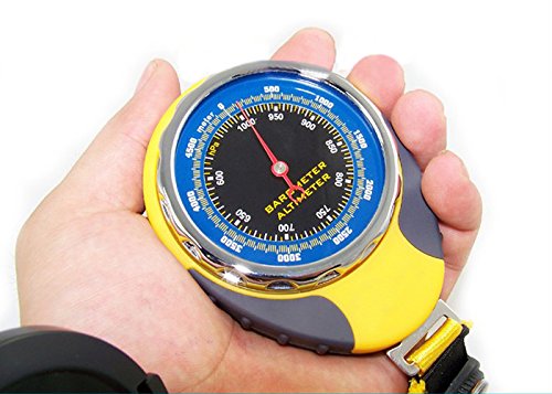 Wotefusi New Portable 4 in 1 Multifunctional Altimeter Barometer Compass Thermometer Direction Altitude Temperature Pressure Measure Measuring for Outdoor Sports Hiking Camping Mountain Climbing
