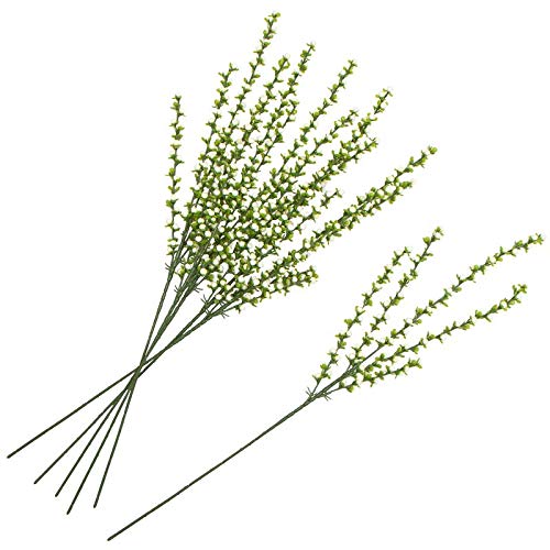 Factory Direct Craft Cream and White Vinyl Berry Cluster Sprays | 6 Sprays | for Indoor or Outdoor Decor