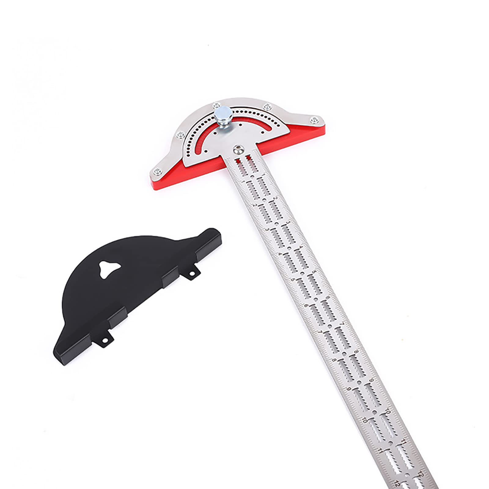 Adjustable Angle Finder, Woodworking Scribing Angle Ruler, 0-180 Degree T Ruler Stainless Steel Angle Measure Tool for Students Machinists Carpenters(20inch)