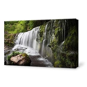 Canvas Wall Art for Living Room,Bedroom Home Artwork Paintings Waterfall Landscape Ready to Hang - 12x18 inches