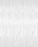 IOFFICE Metallic 3 ft X 8 ft. White Foil Fringe Curtains Door Window Curtain Halloween Party Decoration- (White, 3' X 8'- Pack of 2)