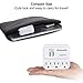 DEWENWILS Multi-Plug outlet wall adapter with 2 USB Charging Ports and Phone Holder, Surge Protector 3 Outlet Wall Adapter for Home/Travel/GFCI Use, UL Listed, White