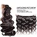 Dinoce Body Wave Bundles Human Hair Body Wave 100% Unprocessed Virgin Hair Weave 3 Bundles Natural Color for Black Women ( 14 16 18 inch )