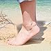 SHEGRACE Woman Stainless Steel Daisy Flowers Anklet Rose Gold Adjustable 200mm Jewellery Gift (Rose Gold)