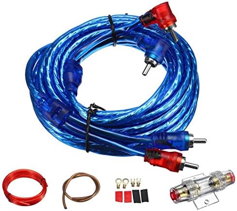 Amazon Xzante 1500wカーオーディオスピーカー配線アンプケーブルサブウーファースピーカー設置ラインキット8ga電源コード60 Ampヒューズホルダー カーオーディオケーブル 車 バイク