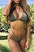 QINSEN Womens Criss Cross Strappy Halter Brazilian Bottom 2PCS Swimwear Army Green M
