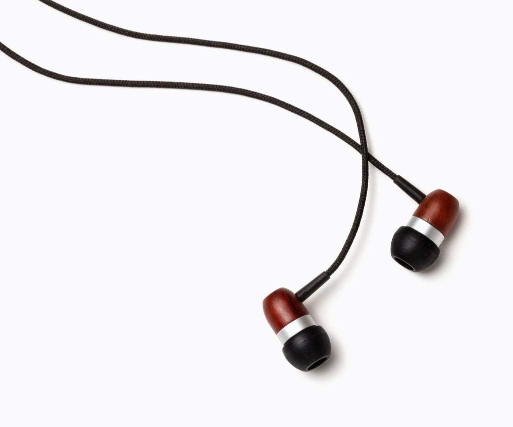 Symphonized GLXY Premium Genuine Wood In-ear Noise-isolating Headphones with Mic and Nylon Cable (Cherry) - Image 3