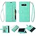 SUPZY Galaxy Note 8 Case, Leather [9 Card Slots] [Photo & Wallet Pocket] Multi-Function Premium PU Leather Magnetic Flip Shockproof Zipper Wallet Case Cover for Samsung Galaxy Note 8 (Mint)