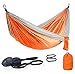 Double Camping Hammock Portable Lightweight 2 Person Parachute Premium Hammock with Tree Straps Up 660 lb, Multifunctional Hammocks for Outdoors Backpacking, Hiking, Travel, Beach, Yard