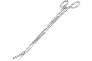 12" Long Curved Hemostat Forceps - Stainless Steel Locking Tweezer Clamps - Ideal Hemostats for Nurses, Fishing Forceps, Craf