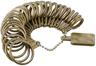 BENCH WIZARDBeige Plastic Ring Sizer | US Sizes 1-13 | ½ Size Graduations | Durable & Portable for Professional & Personal Jewelry Making | Complete 13-Piece Set for Accurate Ring Fitting