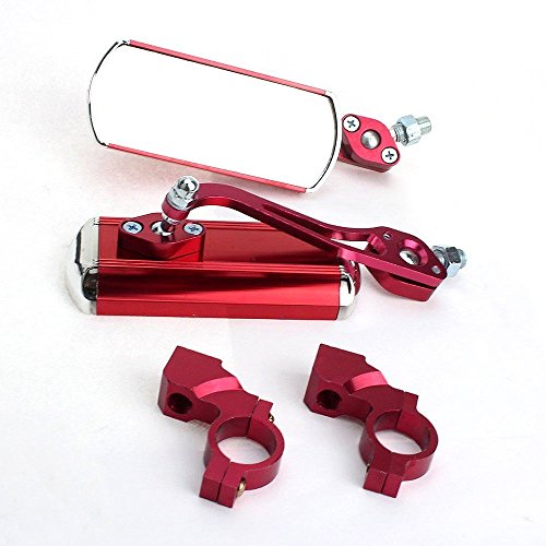 Youzpin 2Pcs Adjustable 360 Dgree Rotating Mountain Road Bike Safty Rear View Mirror, Flexibility Bicycle Handlebar Rearview Mirror Cycling Wide Angle Handlebar End Rear Back View Aluminum