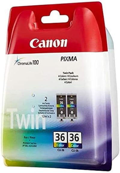 Canon CLI-36 Colour Ink Cartridge TWIN Pack 2x Genuine Cartridges