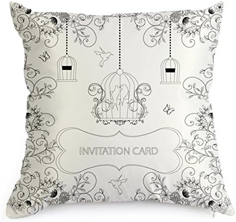 USANDY DIY Graffiti Decorative Coloring Pattern Custom Zippered Square Pillowcase ( 45x45cm/17.71x17.71'' Inch Square )with A Set of 12 Doodle Color Pens
