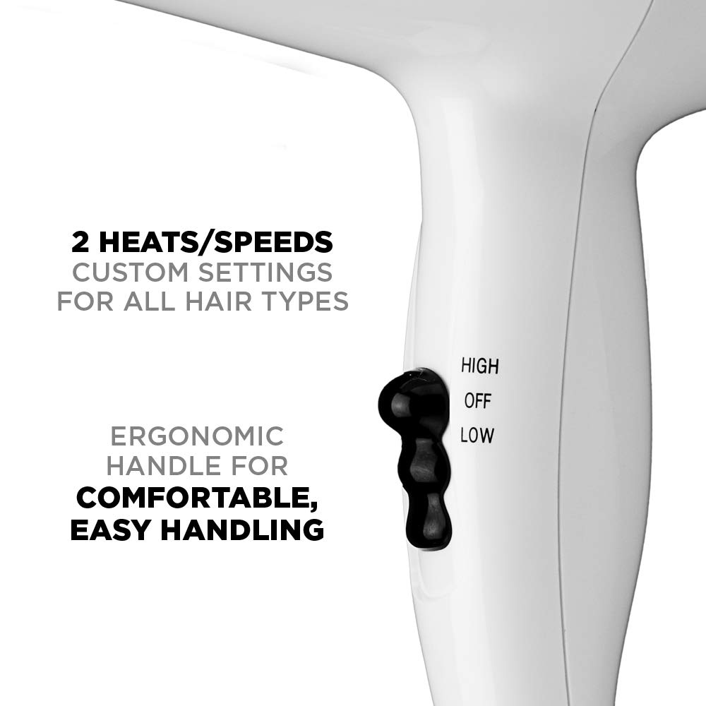 Conair 1875 Watt Mid-Size Styler Hair Dryer, White: Beauty