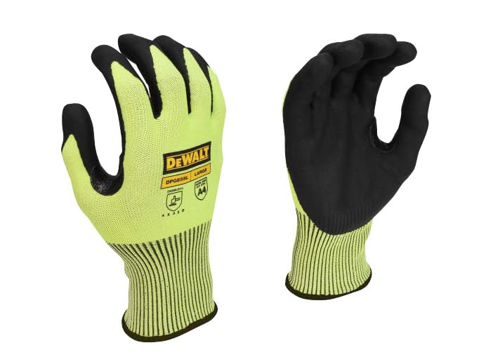 DEWALT HI-VIS CUT D GRIP GLOVE L / 9