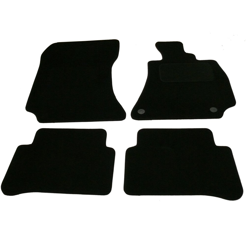 Sakura Mat Set Mercedes CLS Carpet with Carpet Heelpad 2011 Onwards - Black