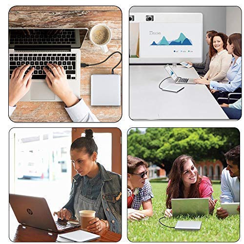 External Blu Ray DVD Drive 3D, Portable USB 3.0 Blu Ray Player DVD-rw Burner Reader Disk for Mac OS, Windows 7/8/10,Linxus, Laptop (Silver)