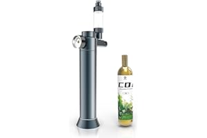 FZONE Desktop Aquarium CO2 System, CO2 Regulator with 45g Disposable CO2 Cartridge, Compatible with 5/8" and 3/8" Threaded Interfaces, Perfect for Nano Aquariums