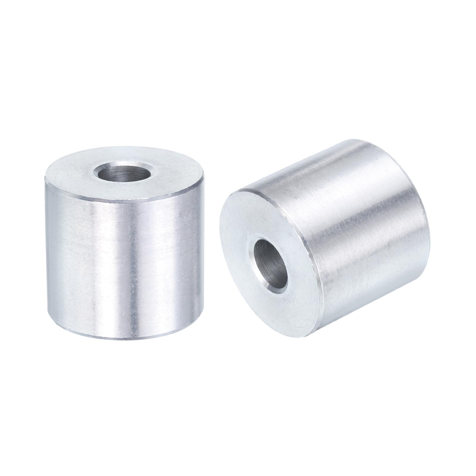 HiPicco Aluminum Spacers 5mm Bore x 10mm OD x 35mm Length Unthreaded Standoff Bushing Plain Finish Round Metal Spacer, Fits M3 Screws Bolts Rods 10 Pack