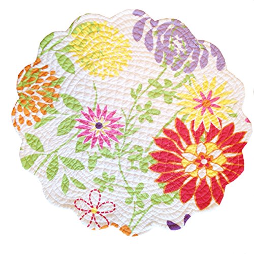 C&F Enterprises Lilly Quilted Reversable Round Scalloped