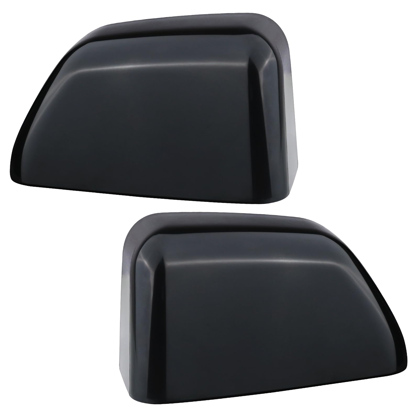 Photo 1 of 1 Pair Tow Mirror Cover Cap (Black Paintable) | For 2017-2024 Ford Super Duty F250 F350 F450 F550 Truck Accessories Replacement | Driver&Passenger Side Exterior Plastic Top Half Door Mirror Caps