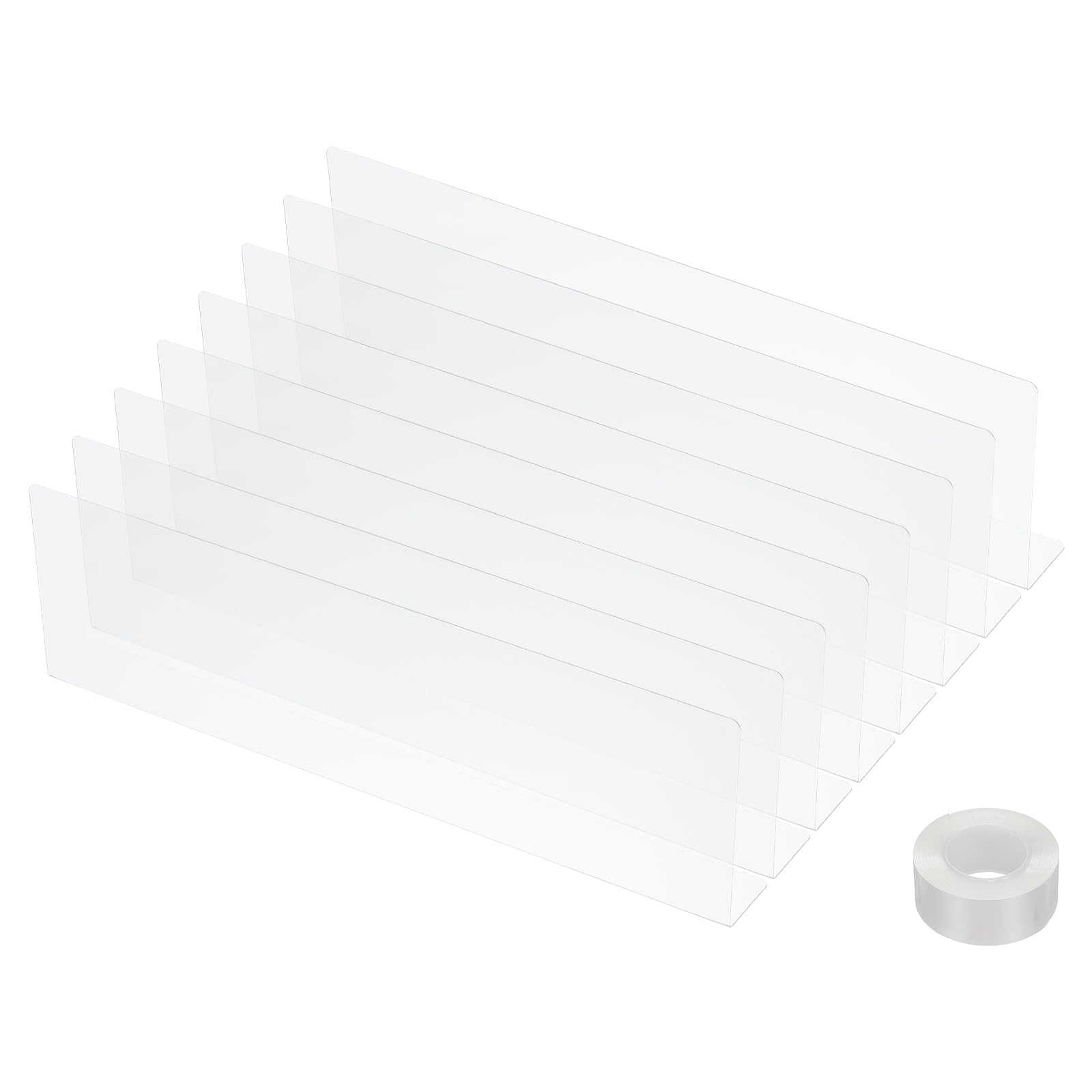 PATIKIL 8 Pack Under Couch Blocker, Acrylic Under Bed Blocker for Pets (4.72" H x 15.75" L) with Tape Clear Toys Blocker for Bed Sofa Desk Furniture