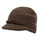 Winter Sports GI Jeep Beanie Visor Skull Cap (Comes In 10 Different Colors), Brown