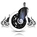 Office Chair Caster Wheels (Set of 5) - Heavy Duty & Safe for All Floors Including Hardwood - Perfect Replacement for Desk Floor Mat - Rollerblade Style w/Universal Fit primary