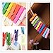 Magnolora 100 Pieces Mini Colored Natural Wooden Clothespins Photo Paper Peg Pin Craft Clips,Home Decoration Photo Clips with 33 Feet Jute Twine
