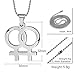 UMtrade Women Girl Lesbian LGBT Pride Stainless Steel Pendant Necklace