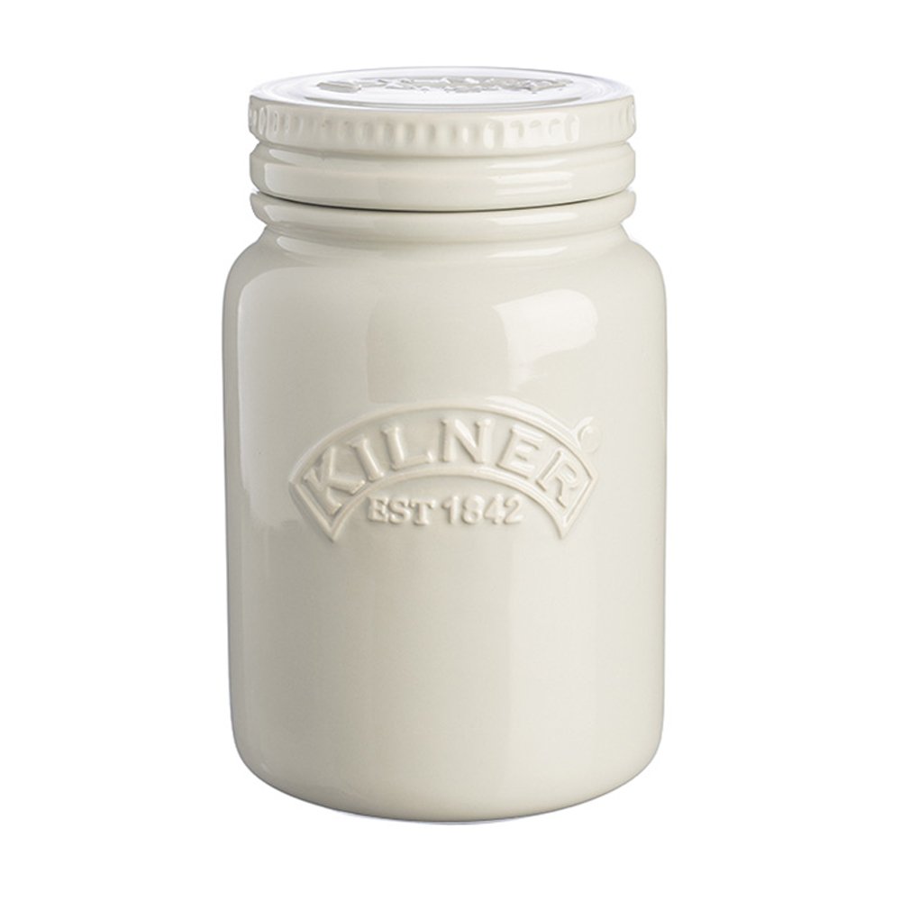 Kilner Ceramic Storage Jars Moonlight Grey 0.6 Litre Airtight Ceramic