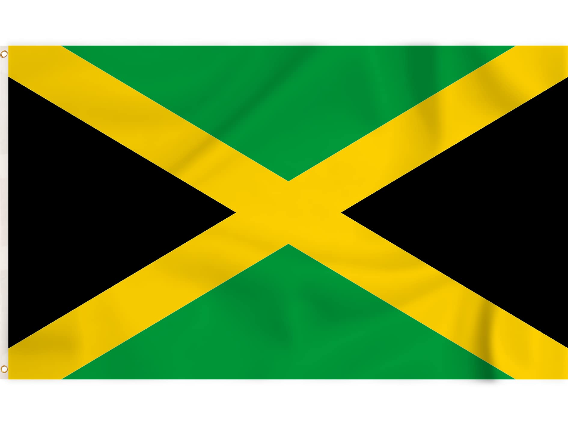 Storm&Lighthouse Jamaica Flag Caribbean Flag Jamaican Flags 5ft x 3ft with Eyelets