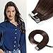 18 Inch Tape in Hair Extensions Remy Human Hair #04 Medium Brown Long Straight Hair Seamless Skin Weft Invisible Double Sided Tape 20pc/pack 30g +10 Free Tape Bonds