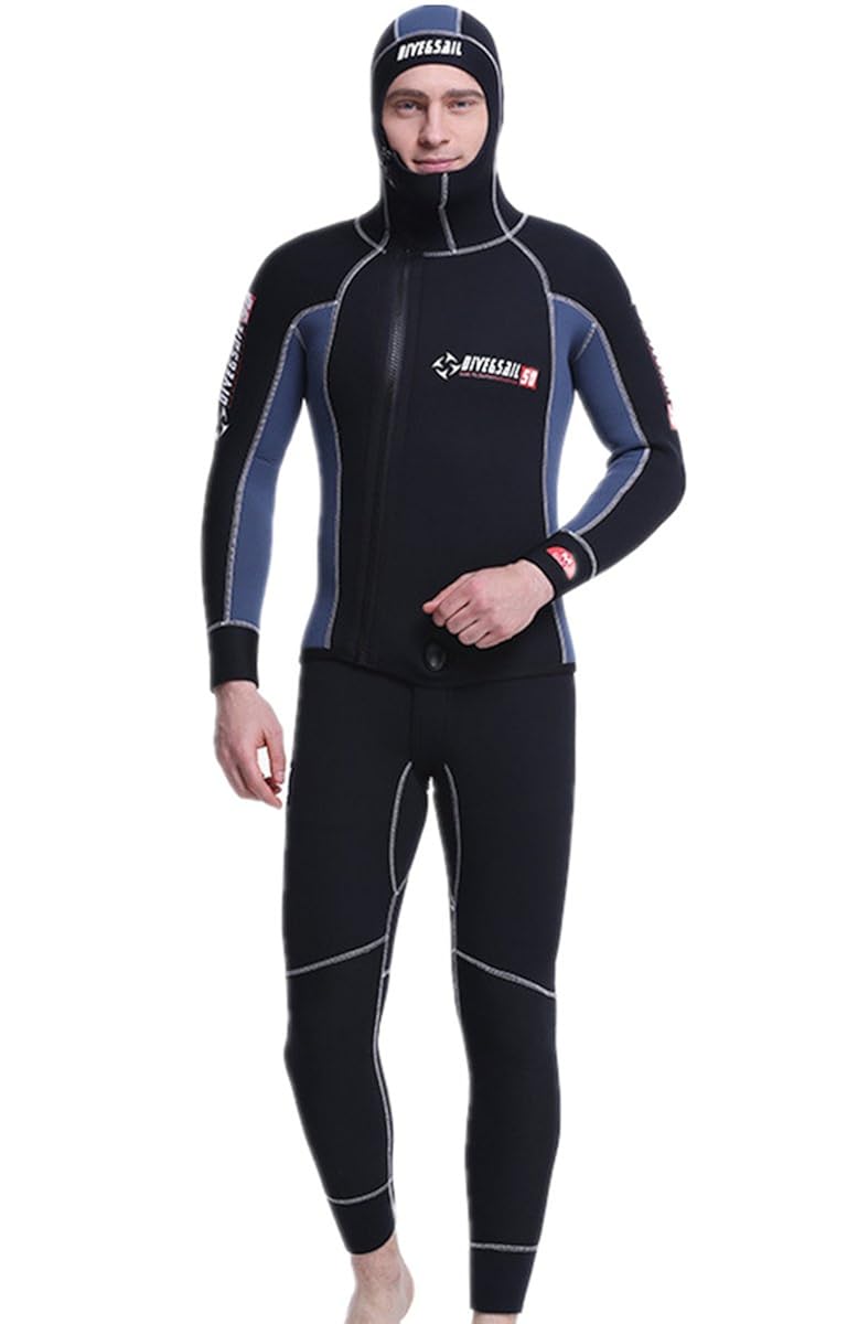 超歓迎された ウェットスーツ 耐久性 ロングジョン ロングタッパー 日焼け止めの水着 帽子付き 運動性 チェリーレッド メンズ Cherryred 5mm ウェットスーツ フルスーツ B07c6vv226 L 高い品質 Www Aiq Aiq Com Mx