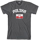 Threadrock Men's Polska Polish Flag T-shirt