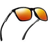 monrich Polarized Sunglasses for Men Aluminum Rectangular Sun Glasses | Driving Shades, Retro Style, UV Protection, Fishing, Square, Vintage, Travel, Daily Outdoor Wear, Al-Mg Legs, Spring Hinges