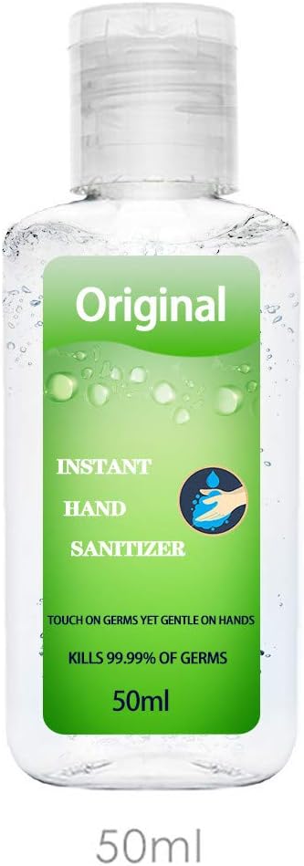 Kitt Advanced Hand Sanitizer Refreshing Gel, Washless Hand Sanitizer Gel, 50ML Portable Hand Soap Gel to Instant Skin Cleansing, Non-irritating (Green)