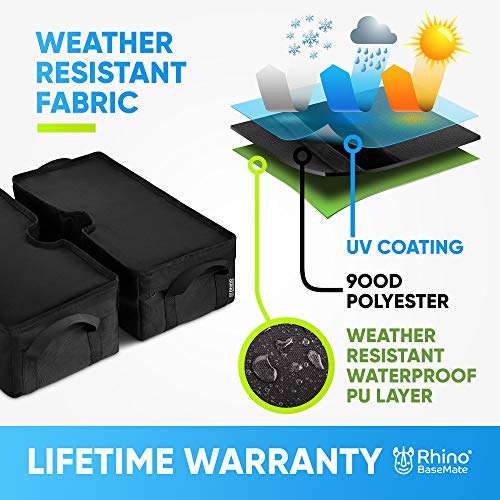 Rhino Detachable Umbrella Base Weight, 18" ~ Fits Any Offset, Cantilever & Any Outdoor Patio Umbrella Stand ~ Easy Set up (Black)