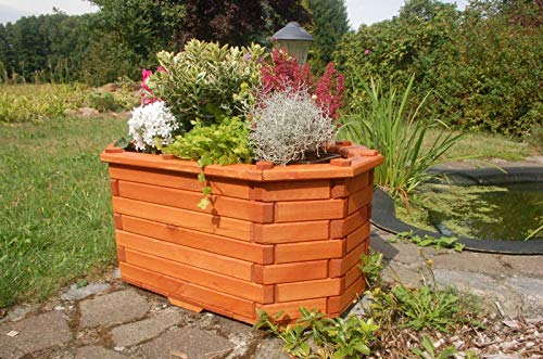 Deko-Shop-Hannusch Pflanzkasten, Blumenkasten, Blumenkübel aus massivem Holz, für den Garten, (ohne Blumen) – Bild 4