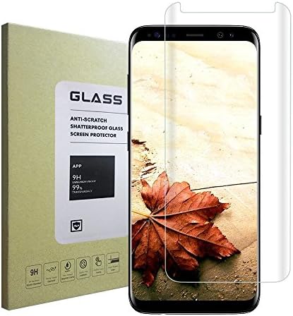 Pabrito UYE002 Galaxy S8 Tempered Glass Screen Protector, Full-Cover For Galaxy S8, 9H Hardness, HD Clear, Bubble Free