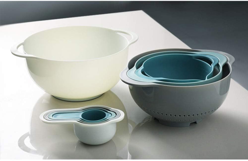 DANDELG Baking tools, water filter basket, egg bowl, cooking bowl, mixing spoon, measuring spoon and measuring cup set