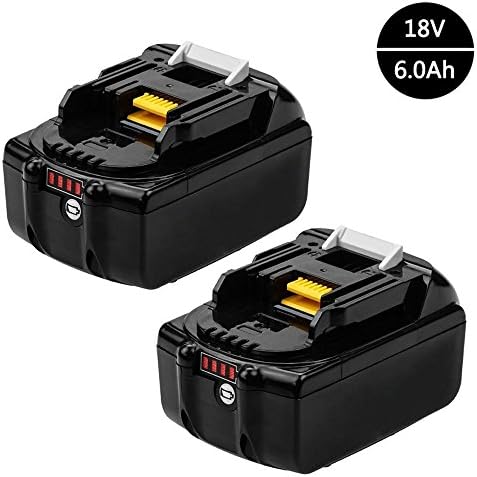 2x Murllen Makita 18v Battery Replacement 6.0Ah for Makita LXT BL1860 BL1850 BL1840 BL1830 LXT-400 194204-5