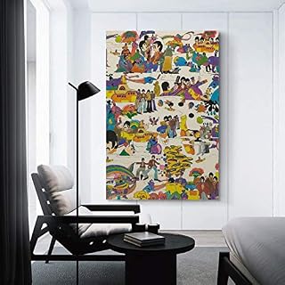 XYDQ Poster vintage sur toile The Beatles – Le sous-marin jaune – Décoration murale moderne pour chambre à coucher – 40… - Les Beatles, Paul McCartney, John Lennon, RIngo Starr, George Harrison XYDQ Poster vintage sur toile The Beatles - Le sous-marin jaune - Décoration murale moderne pour chambre à coucher - 40… – Image 3